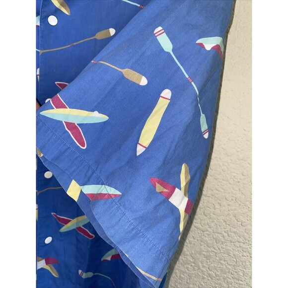 Merona Sport Paddle Board Oars Row Surf Snap Shirt 80s 90s L vintage lake beach - Picture 7 of 10